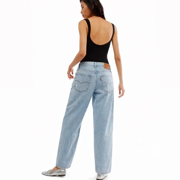 Levi's Baggy Dad High Rise Jeans 27x32 Light Wash Loose Fit NEW With Tags - Picture 5 of 5